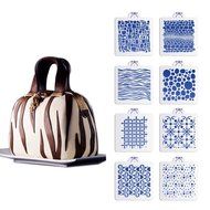 ART Kitchenware New 8pcs/set Bubble Impression Stencil Stone,Zebra,Animal Skin Template Fondant Cake Decorating...