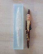 Silicone Mold for Santa Ornaments Handmade Supply 5 inches by 1 inch finished N3