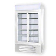 Beverage-Air LV38-1-W-LED LumaVue 43&quot; Two Section Refrigerated Glass Door Merchandiser with LED Lighting 38 cu.ft...