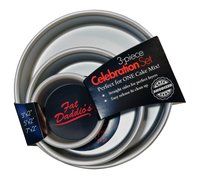 Fat Daddios Celebration Set Round Cake Pans, 3 Piece