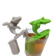 MAXGOODS Fine Silicone Surfing Shark Infuser Loose Tea Leaf Strainer Filter N2