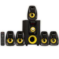 Theater Solutions TS522 Home Theater 5.1 Speaker System 500 Watts with Powered Sub and USB Drive