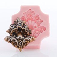 Medallion Scroll Work Silicone Mold Food Safe Fondant, Chocolate, Candy, Cream Cheese Mint, Resin, Polymer Clay... N6