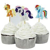 BETOP HOUSE Set of 24 Pieces My Little Pony Theme Twilight Sparkle Cake Cupcake Decorative Kit Cupcake Topper...