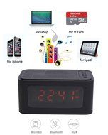 Portable Alarm Clock Radio Bluetooth Speaker with Stereo Bass, LCD Display, FM Radio, TF Card,Built-in Mic for... N3