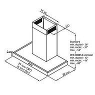 Miseno MH00830AS 750 CFM 30" Stainless Steel Wall Mounted Range Hood with Dual H, Stainless Steel