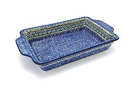 Polish Pottery Baker - Rectangular Brownie Pan - Tranquility