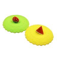 Apint Silicone Suction Lids Food Covers Bowl Covers for Mugs and Containers (set of 2) N3