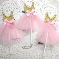 DOOXOO Ballerina Tutus Cake Topper Ballet Cake topper Party Decorations Ballet Party Ballerina Party Girl Party... N2