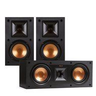 Klipsch R-14M Reference Monitor Speaker with R-25C Reference Center Speaker (Black)