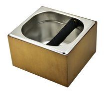 Expresso Stainless Steel Knock Box Set with Wood Holder N5