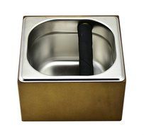 Expresso Stainless Steel Knock Box Set with Wood Holder N6