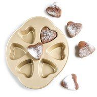 Forvel 6-Cup Non-Stick Metallic Sweet Heart Muffin Pan Mold Butter Cake Cookies Baking Tin