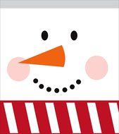 Creative Converting 10 Count Cello Sandwich Bags, Snowman, Clear