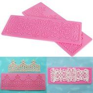 Anyana Silicone Crown Royal Lace Mat Embosser Cake Decorating Tool Sugar Fondant Mould N2