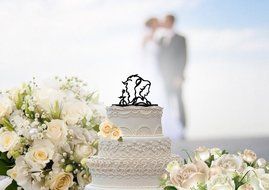 Beauty and the Beast Inspired Wedding Cake Topper