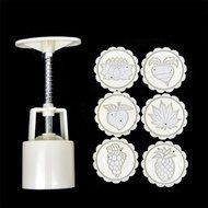 DIY Moon Cake Mold , TwoS Mooncake Fodant Gift DIY Moon Cake Mold Baking Mold Baking Tool (Round 4 Set) N2