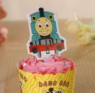 Yunko 60 Pcs Thomas and Friends Fun Cupcake Decorative Toppers Cupcake Decorating Tools