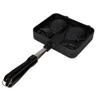 SAGUARO Cast Aluminum Taiyaki Fish Shaped Cake Maker Waffle Pan Mold 2 Cast for Gas Stove