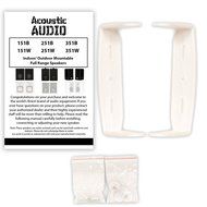 Acoustic Audio AA351W Indoor Outdoor 2 Way Speakers 2000 Watt White 4 Pair Pack AA351W-4Pr N3