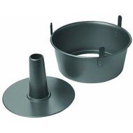 2 X Chicago Metallic Non-Stick 2-Piece Angel Food Cake Pan with Feet