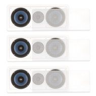 Blue Octave RLCR6 In Wall 6.5" Dual Woofer 3 Way Speakers 840 Watts New 3 Speaker Set RLCR6-3S