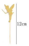 PuTwo 10 Counts Gold Glitter Angle Cupcake Toppers Cake Decorations N2