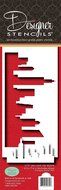 Designer Stencils C757 New York Skyline Cake Stencil and Template, Beige/Semi-Transparent