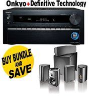 Onkyo TX-NR1030 9.2-Ch Dolby Atmos Ready Network A/V Receiver w/ HDMI 2.0 + Definitive Technology Pro Cinema 800...