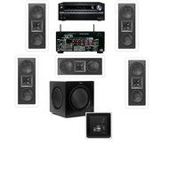 Klipsch KL-6502-THX In-wall LCR Speaker 5.1-SW-310-Onkyo TX-NR838 7.2 Channel (5 Speakers)