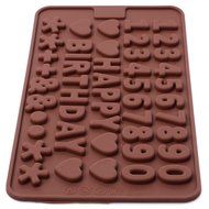 Set of 2 - Astra shop Global Letters / Numbers / Symbols Chocolate Candy Mold Cake Decorating Silicone Mold Ice...