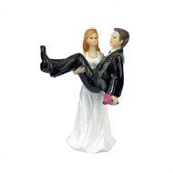 Homanda&reg; A Romantic Dip Dancing Bride and Groom Couple Figurine Wedding Decoration Cake Topper N2