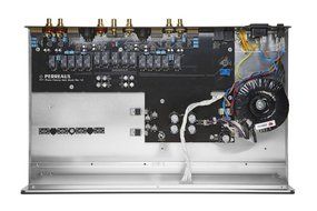 PERREAUX Moving Magnet/ Moving Coil Phono Preamplifier 17" Wide x 10.9" Deep x 2.6" High Silver Annodised Aluminium