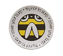 MiMiBug Table Manner Plate "Try Not to Slurp and Cover Your Burp", Yellow