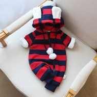 Hooded Jumpsuit ,BeautyVan Winter Infant Boy Girl Warm Romper Hooded Jumpsuit Outfits Clothes (90, Green) N4