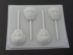 Green Hunky Dude Face Hard Candy Lollipop Mold Hulk