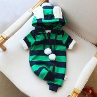 Hooded Jumpsuit ,BeautyVan Winter Infant Boy Girl Warm Romper Hooded Jumpsuit Outfits Clothes (90, Green) N6