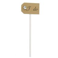 Paper Star I do Cake Topper Cupcake Pick Wedding Party Decor Pack of 10 - Beige N12