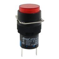 Round Cap 2 Terminal Indicator Signal Pilot Lamp Red Light