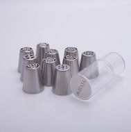 10 pcs/set Russian Icing Piping Nozzles Cake Decoration Tips Home Baking DIY Tool Tulip Rose Nozzle Tip N4