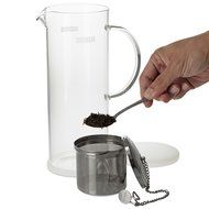 FORLIFE LUCENT Glass Iced Tea Jug with Capsule Infuser, 48-Ounce, Charcoal N10