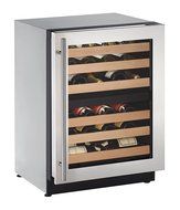 U-Line U2224ZWCS00A Built-in Wine Storage, 24&quot;, Stainless Steel