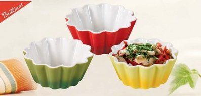 Azzura Ceramic Non-Stick Bakeware Ramekin 7 oz. (8.5 Cm) Set of 12 Pieces Assorted