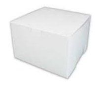 Lot of 50 Bakery or Cake Box WHITE 8x8x4