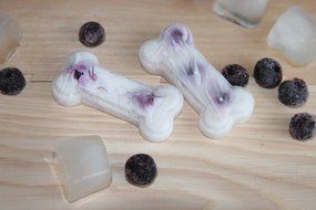HUAL 2-Pack Food Grade Silicone Dog Paw and Bone Baking Molds N2