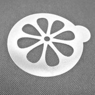 Ancdream 6Pcs Large Size Creative Cappuccino Coffee Barista Stencils Template Strew Pad Duster Spray Art N2