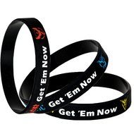 Pokemon Go Theme Silicone Wristband Bracelets [Set of 3] - Mystic [Blue] (1), Valor [Red] (1), Instinct [Yellow...