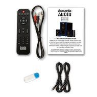 Acoustic Audio AA2102 Home 2.1 Speaker System with USB Bluetooth and 2 Extension Cables