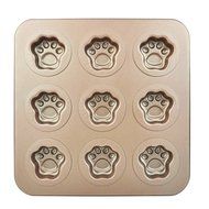 BETOP HOUSE Durable 9-Cup Nonstick Gold Cute Mini Cat Pawn Cake Pan Mold