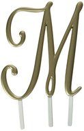 Lillian Rose Monogram Letter, Letter M, 5-Inch, Gold